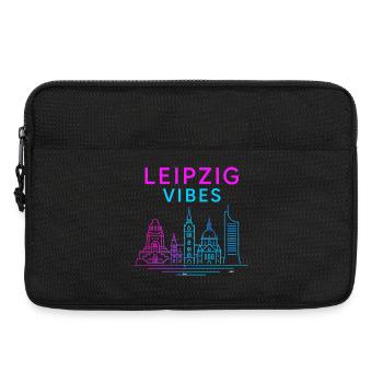 Leipzig Neon Vibes - Laptoptasche 13" - Schwarz - Vorne