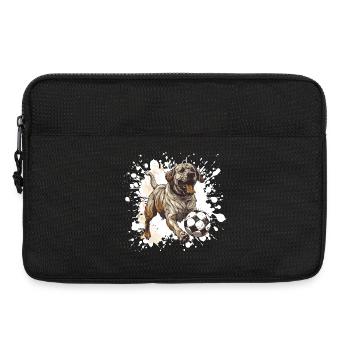 Mastiff Hund Fussball Team - Laptoptasche 13" - Schwarz - Vorne