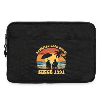 Anniversaire du harcèlement mutuel depuis 1991 - Sacoche pour ordinateur portable 13 pouces - noir - Devant