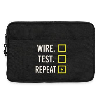 Elektriker-lehrling, Student Im Elektrohandwerk - Laptoptasche 13" - Schwarz - Vorne