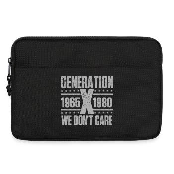 Generation X ist uns egal Lustiges Nostalgie-Zitat - Laptoptasche 13" - Schwarz - Vorne