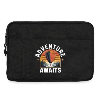 Adventure Awaits Hot Air Balloon Landscape - Laptop bag 13" - black - Front