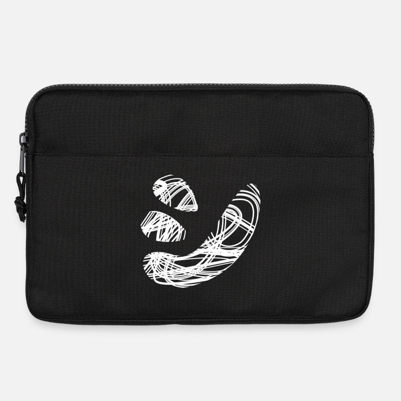 Japanischer Text 'シ' (shi) Muster - Laptoptasche 13" - Schwarz