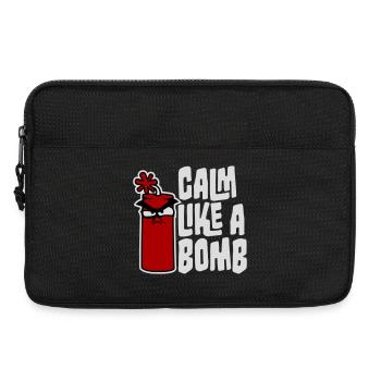Calme comme une bombe Paradoxe Ironie Humour Blague explosive - Sacoche pour ordinateur portable 13 pouces - noir - Devant
