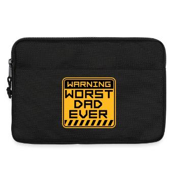 Worst Dad Ever Lustig Sarkastisch Vatertag Papa - Laptoptasche 13" - Schwarz - Vorne