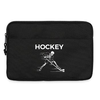 Skeleton plays Hockey  - Laptop bag 13" - black - Front