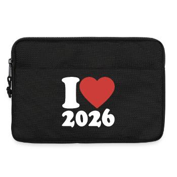 Happy New Year | I Love 2026 - Laptoptasche 13" - Schwarz - Vorne