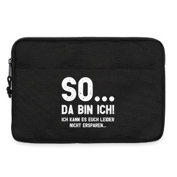 Da bin ich! Ich kann es Euch leider nicht ersparen - Laptoptasche 13" - Schwarz - Vorne