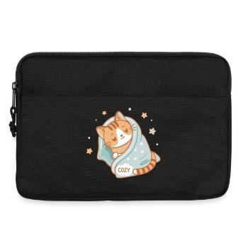 Cozy Cat Under Starry Blanket Cozy - Laptop bag 13" - black - Front