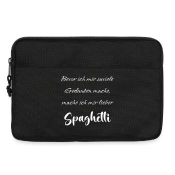 Je pensais aux spaghettis - Sacoche pour ordinateur portable 13 pouces - noir - Devant