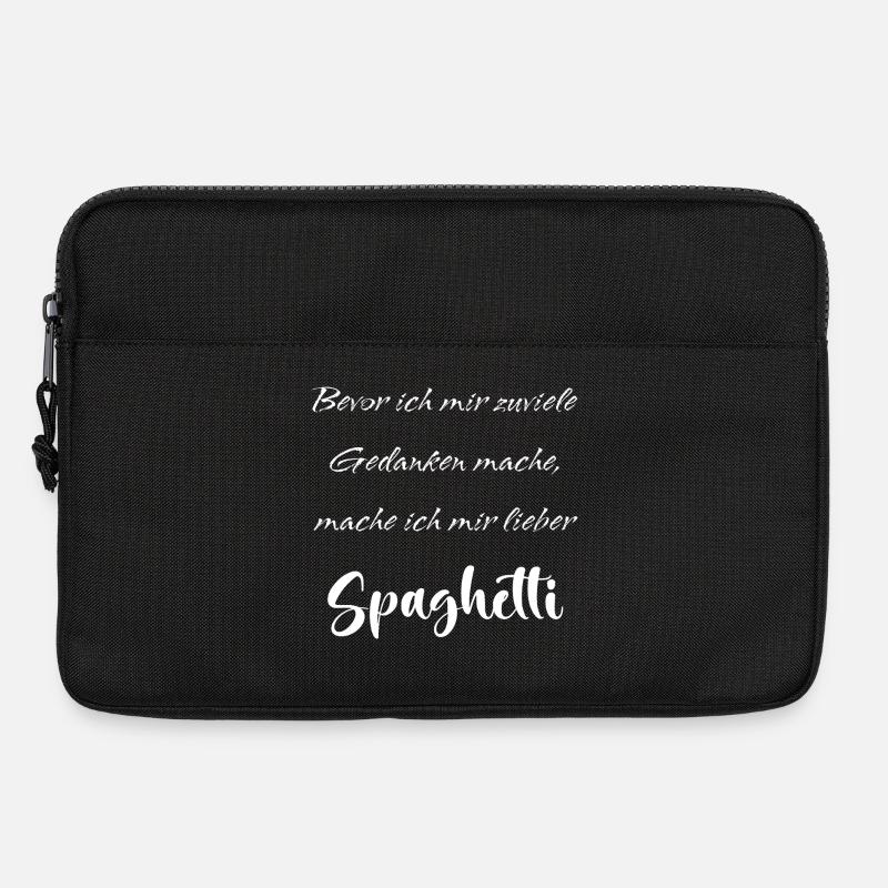 Gedanken-Spaghetti - Laptoptasche 13" - Schwarz