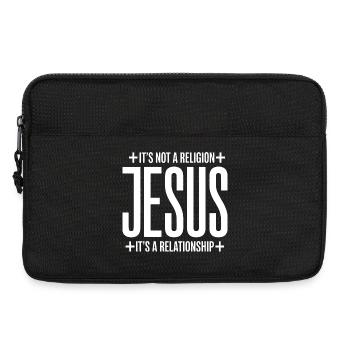 Jesus: Es ist eine Beziehung, keine Religion - Laptoptasche 13" - Schwarz - Vorne