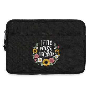 Threenager 3rd Birthday 3 Years Girls - Laptop bag 13" - black - Front