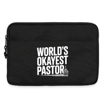 World’s Okayest Pastor - Laptop bag 13" - black - Front