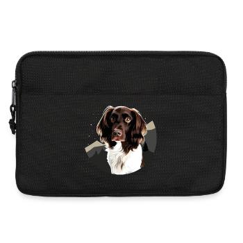 Small Münsterlander Elegant Dog Design - Laptop bag 13" - black - Front