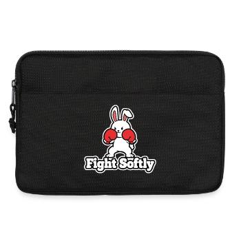 Kuschelbunny Boxkampf-Design Fight Softly - Sacoche pour ordinateur portable 13 pouces - noir - Devant
