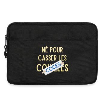 Born to break the codes - Laptop bag 13" - black - Front