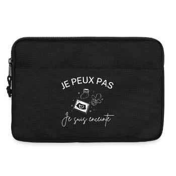 Ich kann nicht, ich bin schwanger. Schwangerschaftsankündigung - Laptoptasche 13" - Schwarz - Vorne