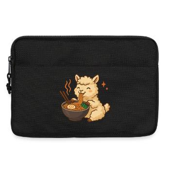 Alpaga aux nouilles, ramen, kawaii alpaga - Sacoche pour ordinateur portable 13 pouces - noir - Devant