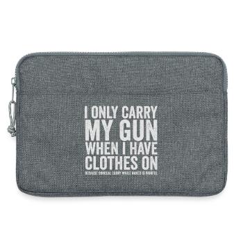 Ich trage nur meine Waffe – Lustige Waffenrechte – - Laptoptasche 13" - Grau meliert - Vorne