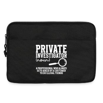 Detective Costume Observation Private Investigator - Laptop bag 13" - black - Front