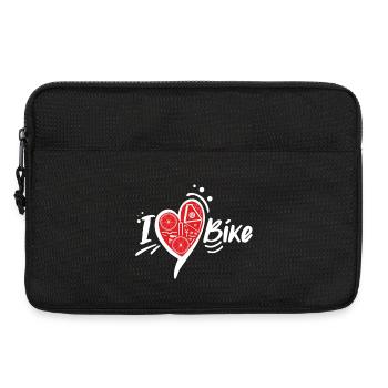 Red Bike Heart Metallteile - Laptoptasche 13" - Schwarz - Vorne