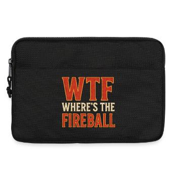 WTF Where's The Fireball Humor Spruch - Laptoptasche 13" - Schwarz - Vorne