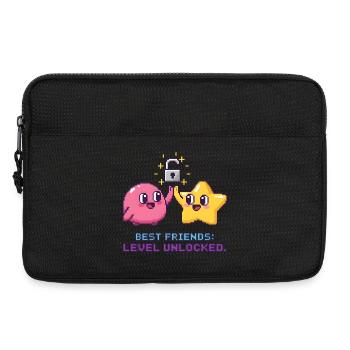 Meilleurs amis et meilleurs amis Pixel Gaming montent de niveau - Sacoche pour ordinateur portable 13 pouces - noir - Devant