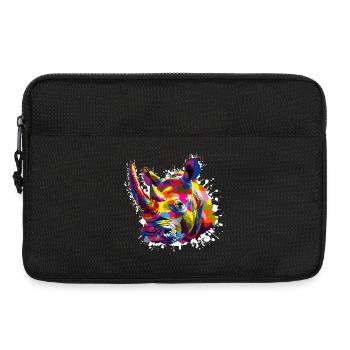 Rhino Pop Art Animal - Laptop bag 13" - black - Front