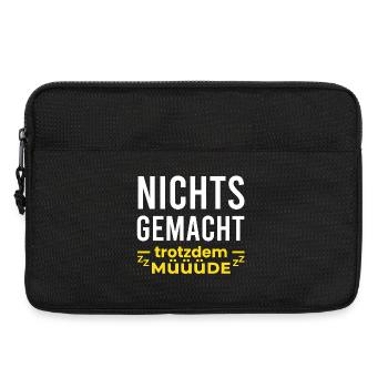 Nothing done but tired - Laptop bag 13" - black - Front