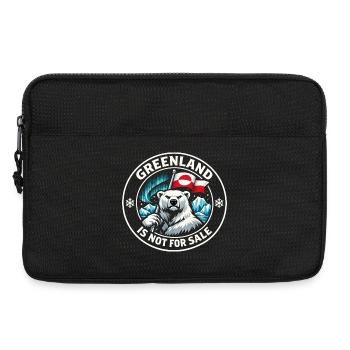 Cadeau d’ours polaire du drapeau du Groenland mignon - Sacoche pour ordinateur portable 13 pouces - noir - Devant