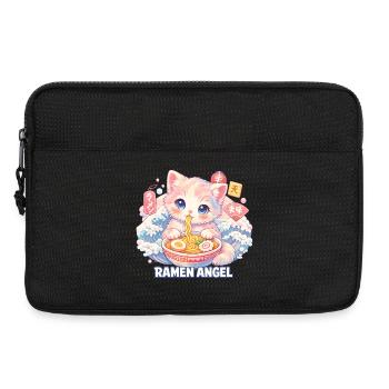 Japon Cat Ramen Nouilles Motif Vague Rétro - Sacoche pour ordinateur portable 13 pouces - noir - Devant