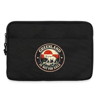 Greenland Stand Flag Bear Don patriotique - Sacoche pour ordinateur portable 13 pouces - noir - Devant