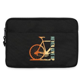 Fahrrad-Silhouette Gradient-Design - Laptoptasche 13" - Schwarz - Vorne