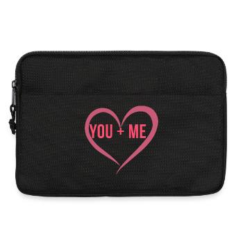 You + Me Heart Couple Romantic T-Shirt Design - Laptop bag 13" - black - Front