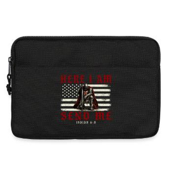 Here I Am Send Me Isaiah 6 8 Christian Patriot - Laptop bag 13" - black - Front
