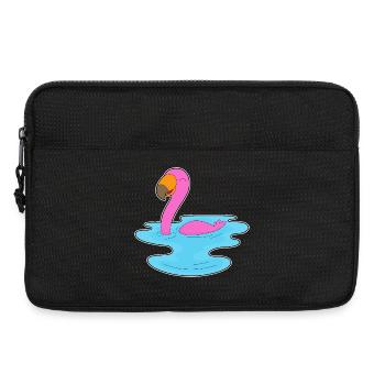 Natation au flamant rose - Sacoche pour ordinateur portable 13 pouces - noir - Devant