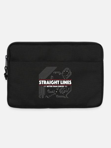 Gerade Linien statt Kurven - Laptoptasche 13" - Schwarz
