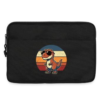Cool Retro Dinosaur Sunglasses Design - Laptop bag 13" - black - Front