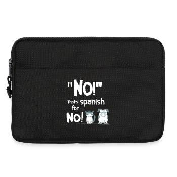 No – Spanish for No! Lustiger Tier Spruch - Laptoptasche 13" - Schwarz - Vorne