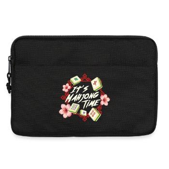 C’est l’heure du Mahjong Casino Joueur de Mah Jong - Sacoche pour ordinateur portable 13 pouces - noir - Devant