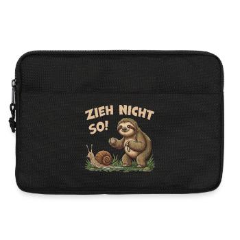 Zieh nicht so Faultier Humor Motiv - Laptoptasche 13" - Schwarz - Vorne