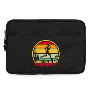La course est mon cadeau de marathon de thérapie - Sacoche pour ordinateur portable 13 pouces - noir - Devant