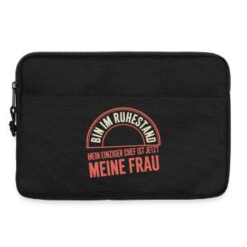 Rentner Bin Im Ruhestand Pensionär Kollege Rente - Laptoptasche 13" - Schwarz - Vorne