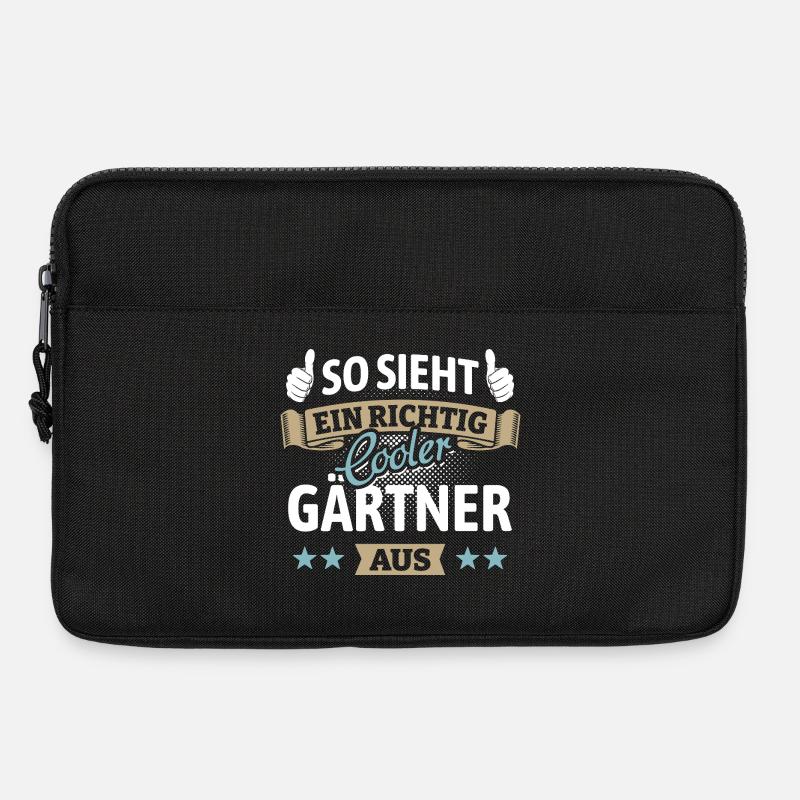 So sieht ein richtig cooler Gärtner aus - Spruch - Laptoptasche 13" - Schwarz