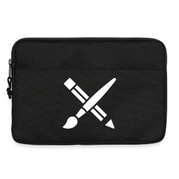 Brush, Pencil, Crafting, Art Icon - Laptop bag 13" - black - Front