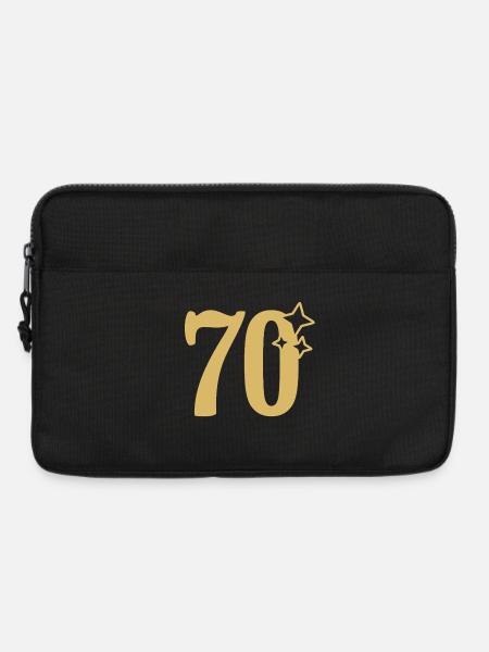 70th Birthday 70th Anniversary Gold Star - Laptop bag 13" - black