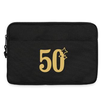 50. Geburtstag 50 Jahre Jubiläum Gold Sternchen - Laptoptasche 13" - Schwarz - Vorne