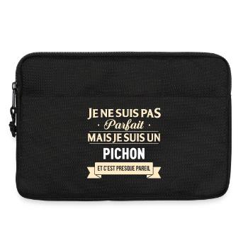 Je Ne Suis Pas Parfait Mais Je Suis Un Pichon E... - Sacoche pour ordinateur portable 13 pouces - noir - Devant