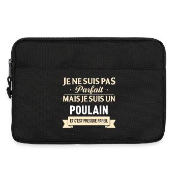 Je Ne Suis Pas Parfait Mais Je Suis Un Poulain ... - Sacoche pour ordinateur portable 13 pouces - noir - Devant